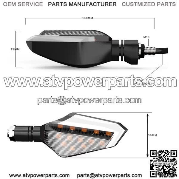 Led light turn signal with white light front 2pcs