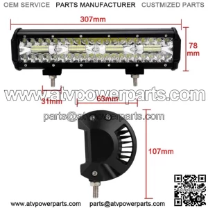 Led bar 12" 240W combo homologation E9