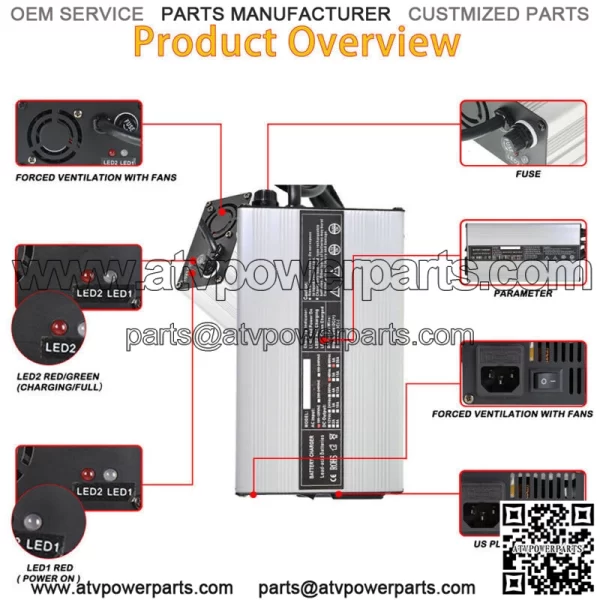 48 Volt 6Amp Golf Cart Battery Charger FOR Star EzGo TXT Club Car DS Yamaha - Image 3