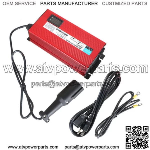 For Club Car Golf Cart Battery Charger 48v Round 3 Pin Plug 10A with OBC bypass - Image 2