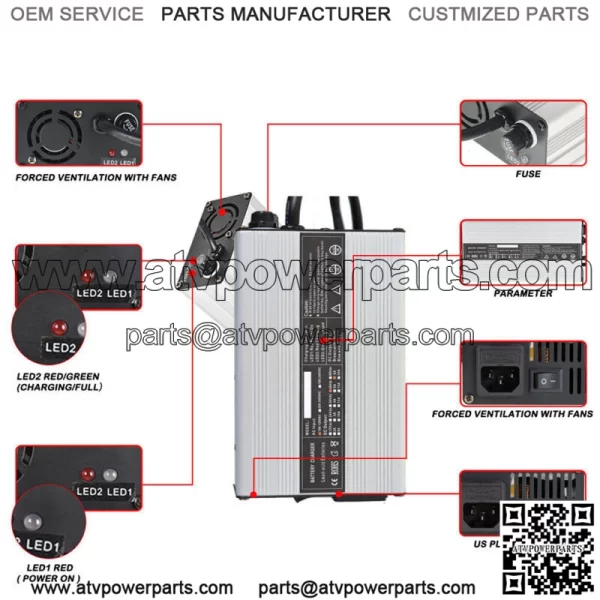 48 Volt 6A 3 pin Golf Cart Battery Charger New For Yamaha DRIVE DRE G29 2007+ - Image 3