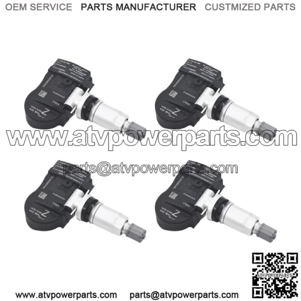 4* TIRE PRESSURE SENSOR TPMS For Nissan Altima Infiniti 433MHz 40700-3JA0B Black - Image 2