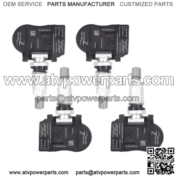4* TIRE PRESSURE SENSOR TPMS For Nissan Altima Infiniti 433MHz 40700-3JA0B Black - Image 3
