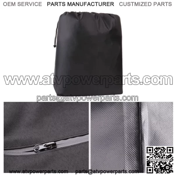 Golf Cart Cover 600D Fabric For 4 Passenger Yamaha Honda Club Car EZGO Golf Cart - Image 4