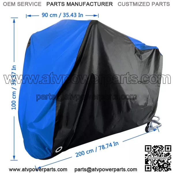 Motorcycle Cover Waterproof UV Dust Protect for Scooter Moped Outdoor Storage M - Image 3