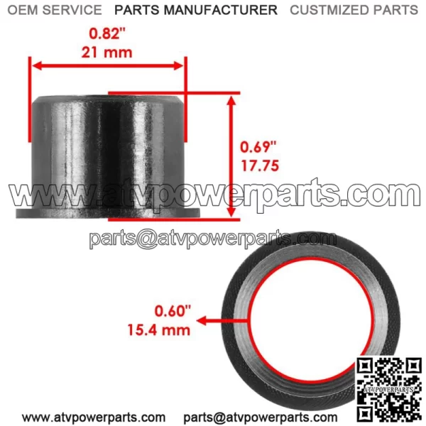 12 Upper Lower A-Arm Bushing for Yamaha Raptor 700 YFM700R 06-21 90381-15088-00 (For: Yamaha Raptor 700) - Image 2