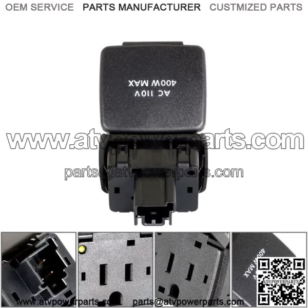 FL3Z-9N236A 110V 150W Center Console Rear Power Outlet For 2015-2016 Ford F150