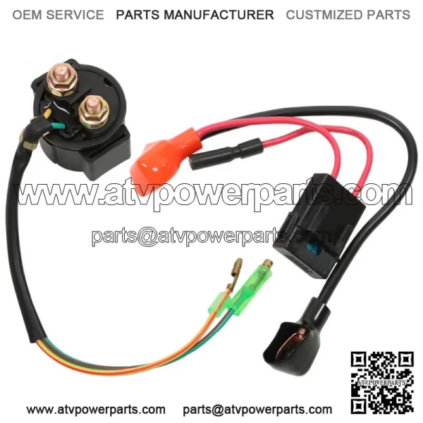 Starter Relay Solenoid Positive Side Battery Cable For 1999-07 Honda TRX400EX - Image 3