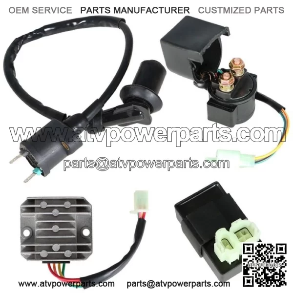 Electric set Ignition coil cdi relay regulator for 50-150cc GY6  ATV Go Kart - Image 2
