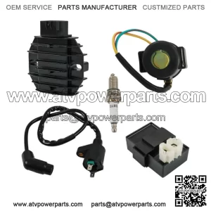 CDI Ignition Coil Rectifier Relay Kit for Honda Recon 250 TRX250 TE/TM 1997-2004