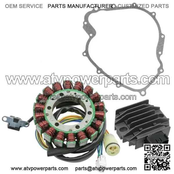 Stator & Regulator Rectifier for Yamaha Rhino 660 YXR660 2004-2007 With Gasket (For: 2006 Yamaha Rhino 660)