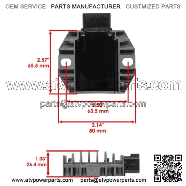 Stator & Regulator Rectifier for Yamaha Rhino 660 YXR660 2004-2007 With Gasket (For: 2006 Yamaha Rhino 660) - Image 3