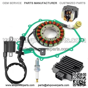 Ignition Coil & Stator Regulator Relay Kit for Yamaha Rhino 660 YXR660 2004-2007 (Fits: Yamaha Rhino 660)