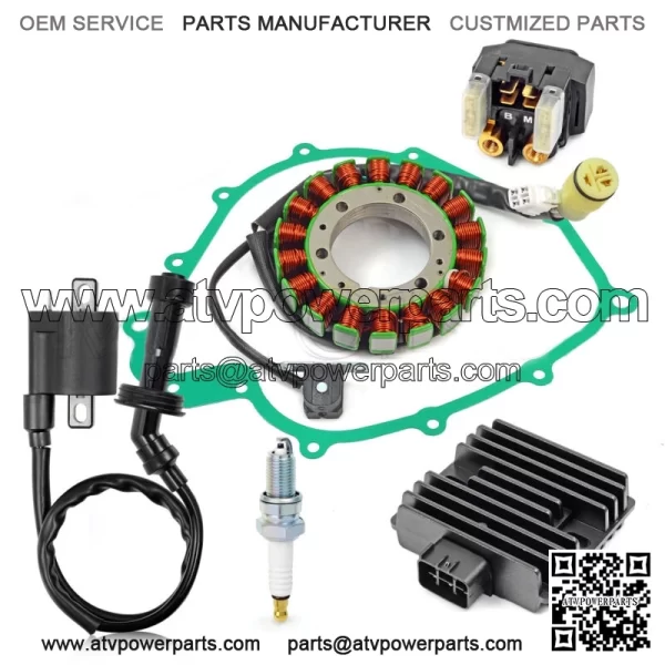 Ignition Coil & Stator Regulator Relay Kit for Yamaha Rhino 660 YXR660 2004-2007 (Fits: Yamaha Rhino 660)