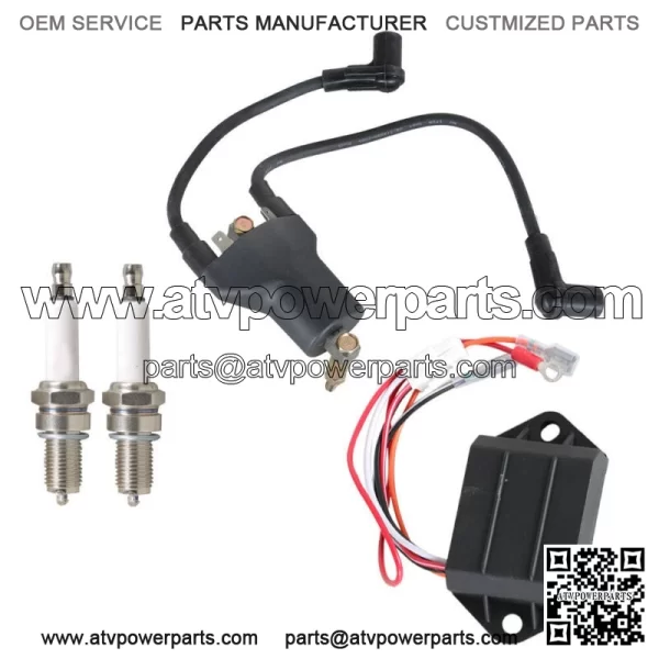 For EZGO Golf Cart 4 Cycle Gas 1996-1998 Ignition Coil CDI Ignitor AC Spark Plug - Image 2