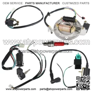 Ignition Coil CDI Kill Switch Stator Wiring Harness Kit For Dirt Pit Bike ATV
