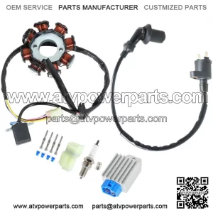 Fit For Polaris Outlaw 90/50 Ignition Coil Spark Plug Regulator Stator 2007-15
