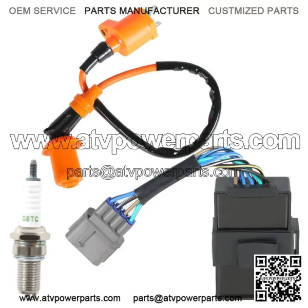 For Honda FourTrax 300 TRX300 TRX300FW 1998-2000 Ignition Coil CDI Spark Plug - Image 5