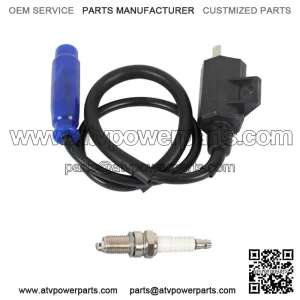 Ignition Coil + Spark Plug + CAP For Kawasaki Prairie 700 KVF700 2004 2005 2006