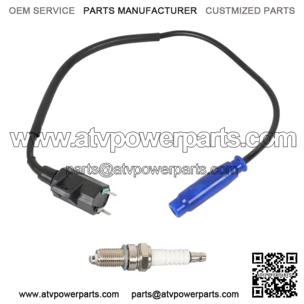 Ignition Coil + Spark Plug + CAP For Kawasaki Prairie 700 KVF700 2004 2005 2006 - Image 4