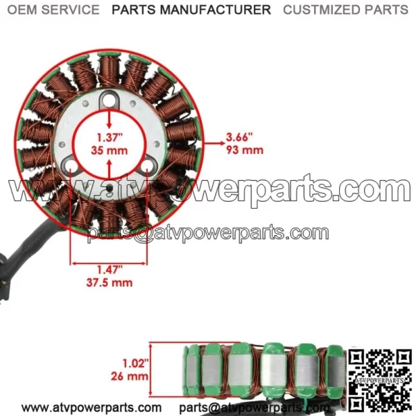 Stator & Gasket for Honda TRX350FE Rancher Es 4X4 2000-2006 - Image 2