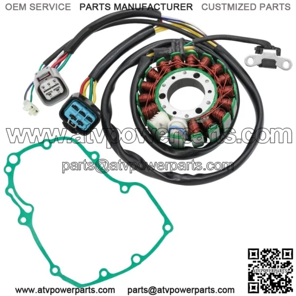 Stator & Left Crankcase Gasket for Honda TRX450ER 2006 2007 2008 2009 12 13 14 (For: Honda) - Image 4