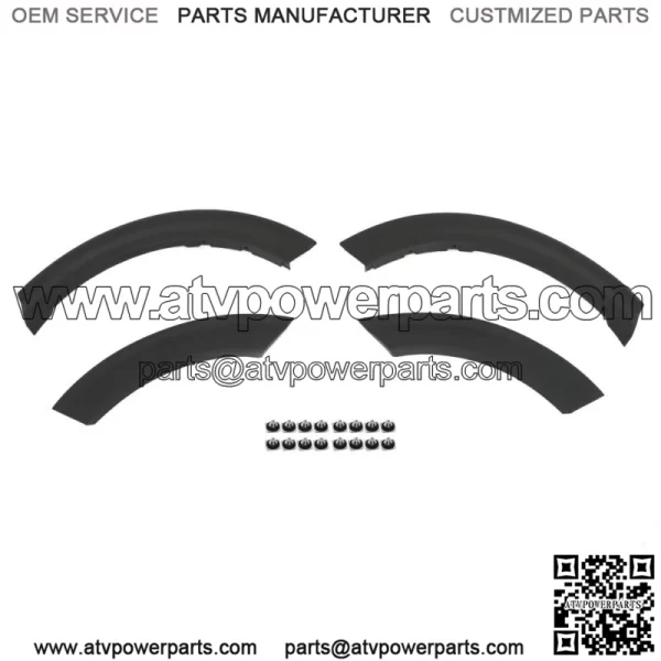 New Rear Left&Right Fender Flares For 2020-2021 Ford Explorer Black 4pcs - Image 2