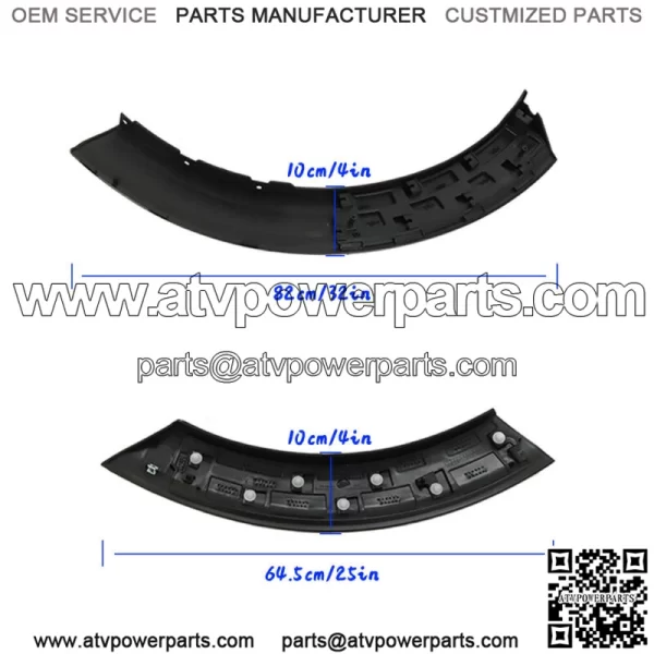 New Rear Left&Right Fender Flares For 2020-2021 Ford Explorer Black 4pcs - Image 3