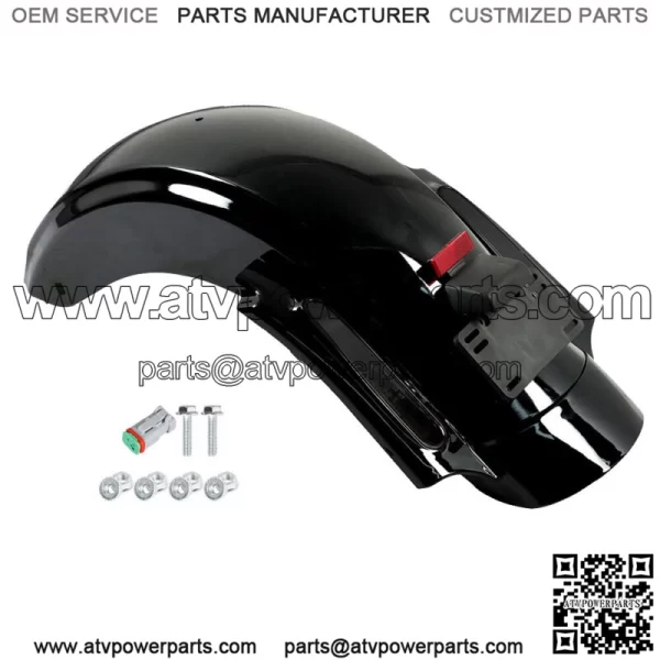 For 2009-2013 Touring Road King Street Glide CVO Style Rear Fender System W/LED