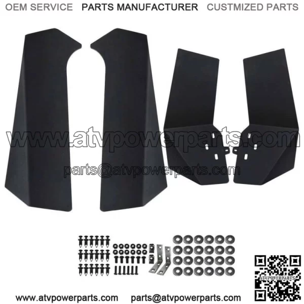 Simplified UTV Mud Flaps Fender Flares for Polaris RZR XP 1000 XP 4 1000 Turbo (For: Polaris) - Image 2