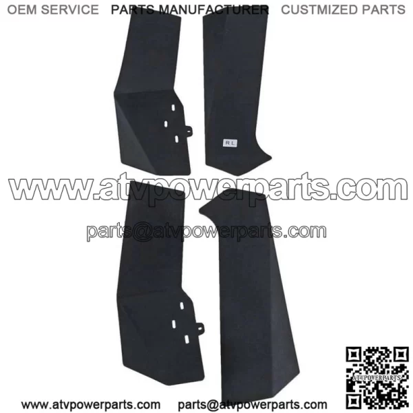 Simplified UTV Mud Flaps Fender Flares for Polaris RZR XP 1000 XP 4 1000 Turbo (For: Polaris) - Image 3