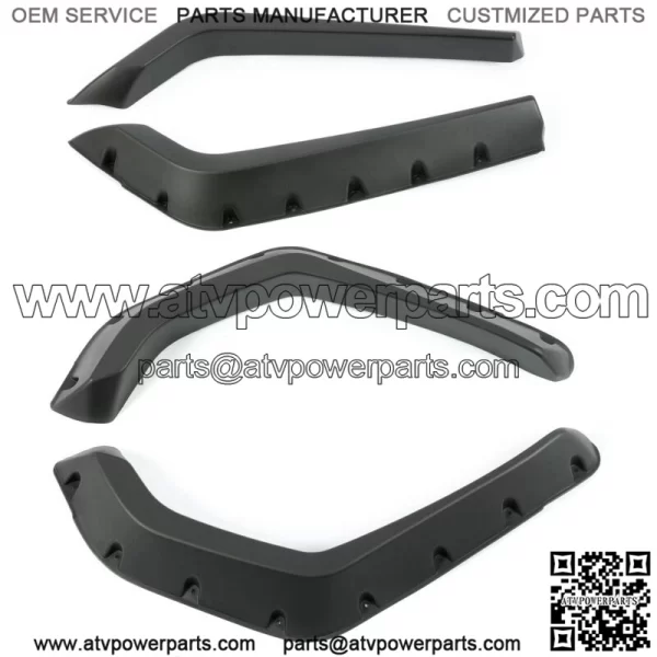 Set Of 4PCS PP Fender Flares For Polaris RZR 800 / 4 800 / 800 S 2008-10 Snap On (For: Polaris) - Image 2