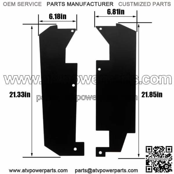 Rear Fender Flares Inner Splash Guard Mud  for 2020-2022 Polaris RZR Pro XP /4 (For: Polaris) - Image 4
