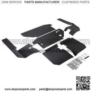 Set of 6 Fender Flares Black ABS For Polaris Midsize Ranger 570 & ETX 2015-2022 (For: Polaris)