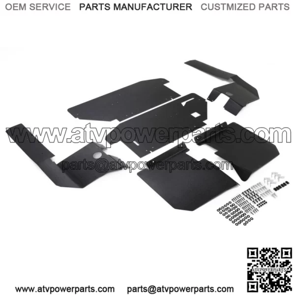 Set of 6 Fender Flares Black ABS For Polaris Midsize Ranger 570 & ETX 2015-2022 (For: Polaris)