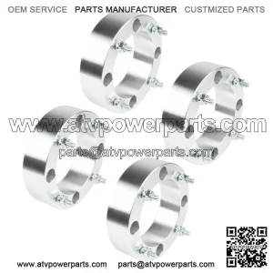 4X Wheel Spacers 4x156 2" 131mm 3/8"-24 For Polaris Sportsman Silver
