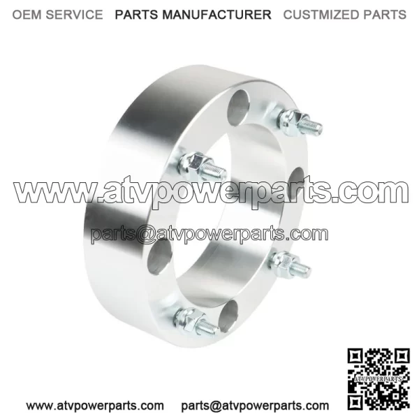 4X Wheel Spacers 4x156 2" 131mm 3/8"-24 For Polaris Sportsman Silver - Image 2