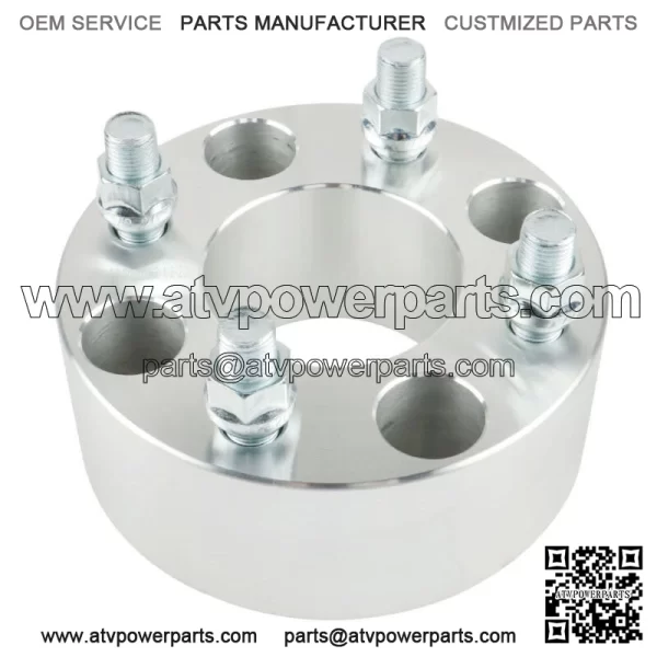 Wheel Spacers 2" 4x101.6mm Hub Bore 62mm Thread Size 1/2"x20 Silver 4Pcs - Image 4
