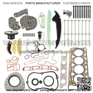 For 08-15 Audi VW 2.0 TSI Jetta Timing Chain Head Gasket Set Intake Exhaust Kit