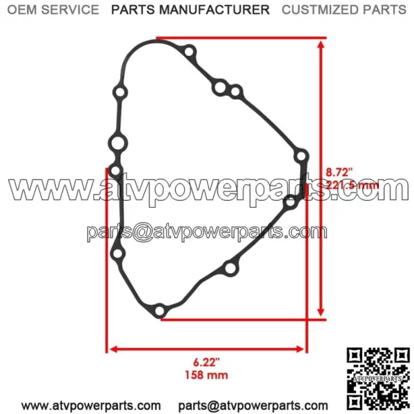 Left Crankcase Cover Gasket for Honda CRF450RWE CRF450X 2019-2025 - Image 3