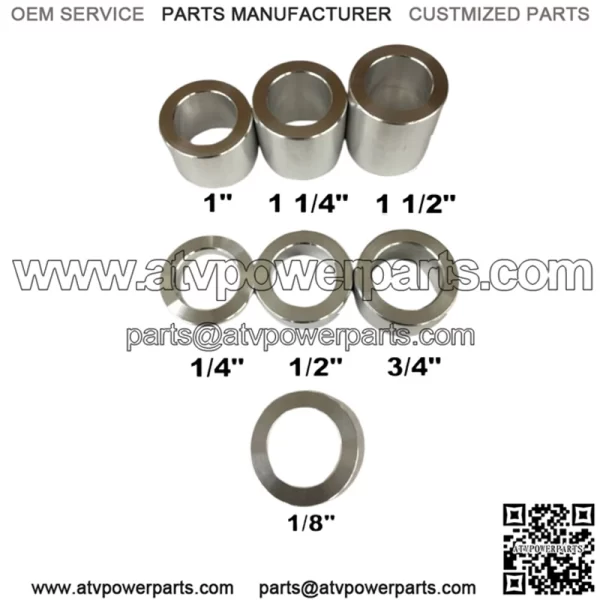ID-3/4" OD-1-1/8" WHEEL AXLE SPACER KIT - 7 PCS. -HARLEY-UNIVERSAL - Image 2
