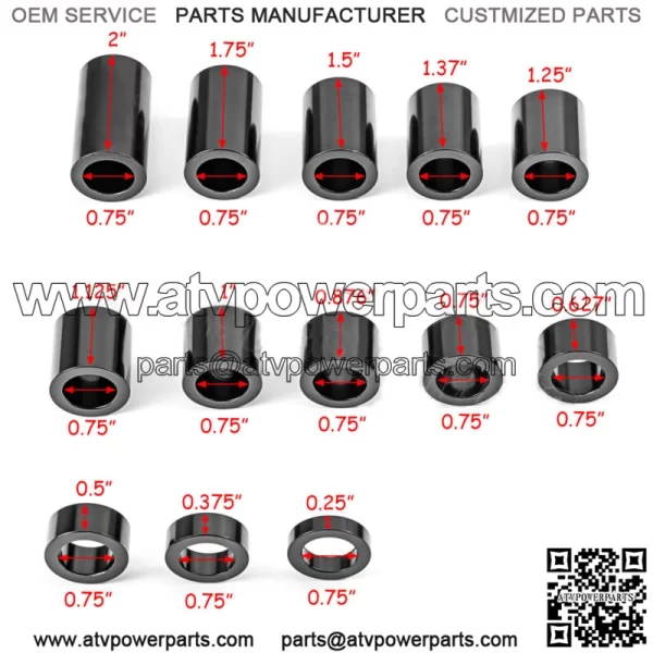 13x Motorcycle Wheel Axle Spacers 3/4" ID 1-1/8" OD Customs For Harley Davidson - Image 2