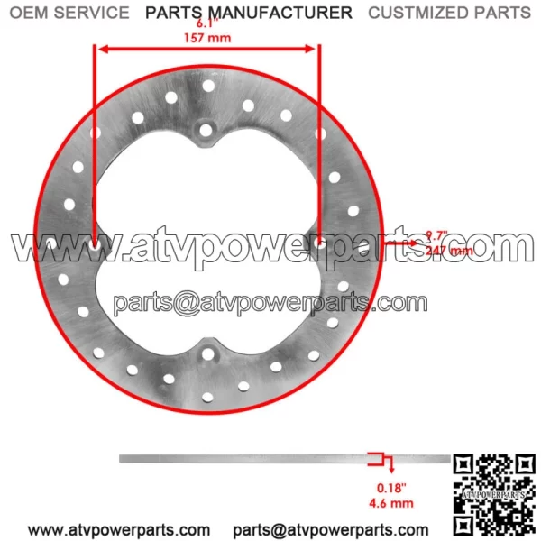 Front / Rear Disc Brake Rotor for CAN-AM Maverick X3 2017 - Image 2