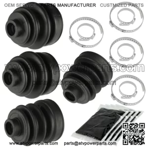 2 Rear Axle Inner Outer CV Boot Kit for Yamaha Rhino 660 YXR660F 4WD 2005-2007 (For: 2006 Yamaha Rhino 660)