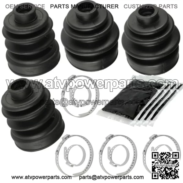 2 Rear Axle Inner Outer CV Boot Kit for Yamaha Rhino 660 YXR660F 4WD 2005-2007 (For: 2006 Yamaha Rhino 660) - Image 2
