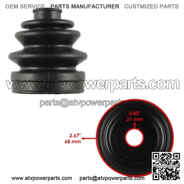 2 Rear Axle Inner Outer CV Boot Kit for Yamaha Rhino 660 YXR660F 4WD 2005-2007 (For: 2006 Yamaha Rhino 660) - Image 3