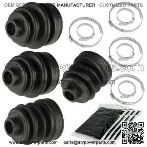2 Rear Axle Inner Outer CV Boot Kit for Yamaha Rhino 660 YXR660F 4WD 2005-2007 (Fits: Yamaha Rhino 660)