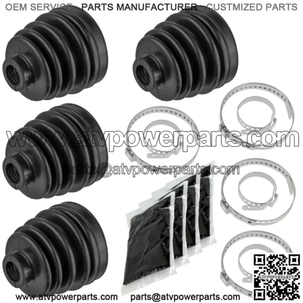 2 Rear Axle Inner And Outer CV Boot Kits for Polaris Sportsman 500 4X4 HO 99-05 - Image 3
