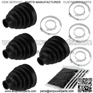 2 Rear Axle Outer Inner CV Boot Kit for Can-Am Maverick 1000R 4X4 2013-2017