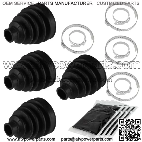 2 Rear Axle Outer Inner CV Boot Kit for Can-Am Maverick 1000R 4X4 2013-2017